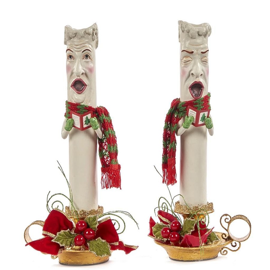 Home Decors | Katherine Collection Katherine'S Collection Xmas Caroling Candle 2 Assorted 28-828336 28-828336