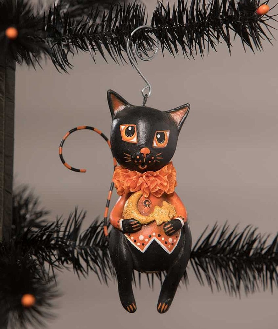 Halloween | Bethany Lowe Bethany Lowe La0392 - Moon & Stars Cat Ornament