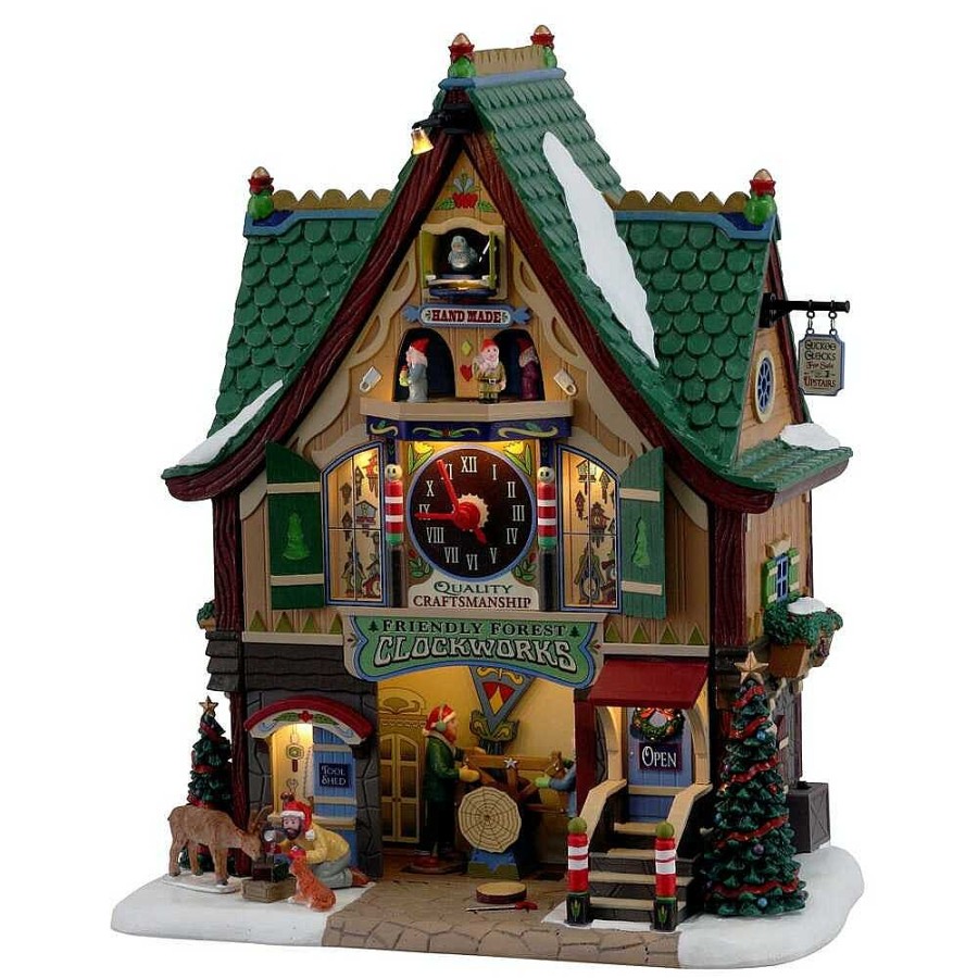 Christmas Villages | Lemax Lemax Village 2021 Friendly Forest Clockworks 15734