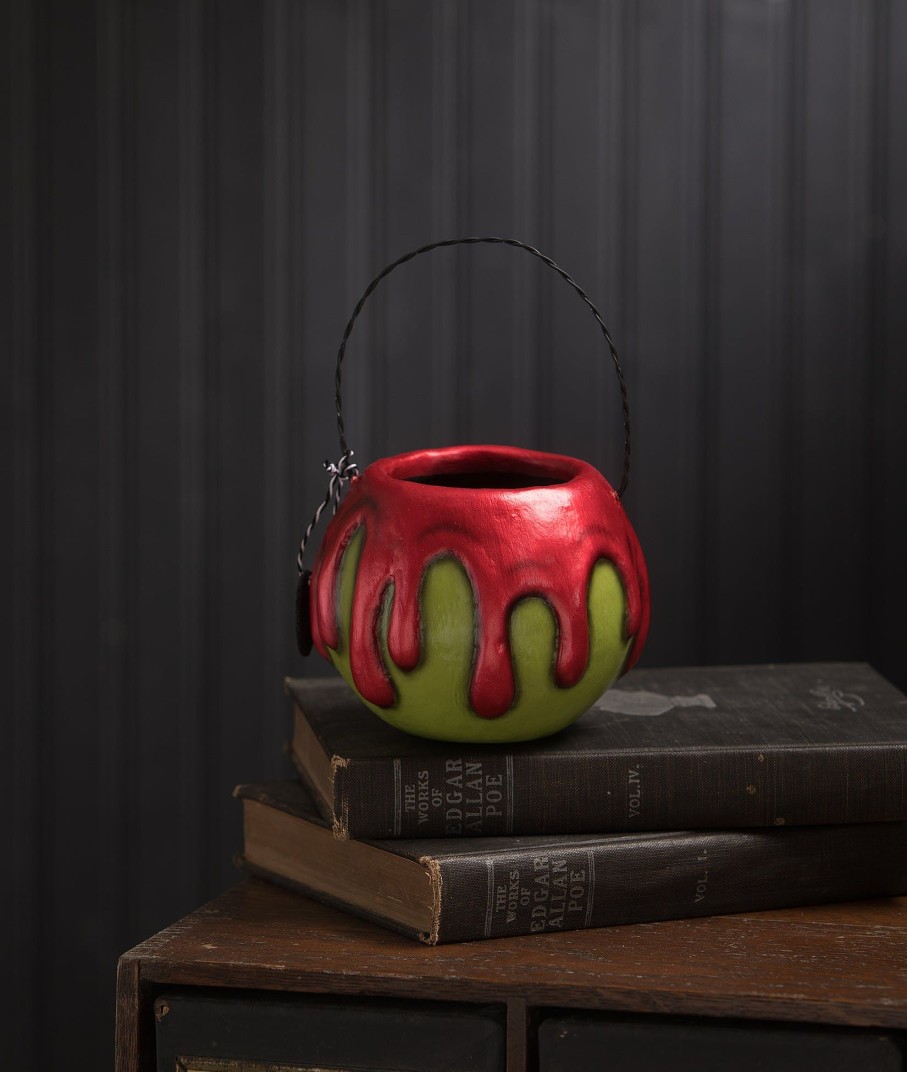 Halloween | Bethany Lowe Small Green Apple With Red Poison Bucket La1393 Bethany Lowe