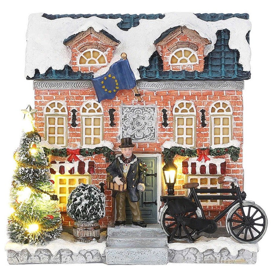 Christmas Villages | Luville Luville Collectables City Hall Battery Operated 1084798