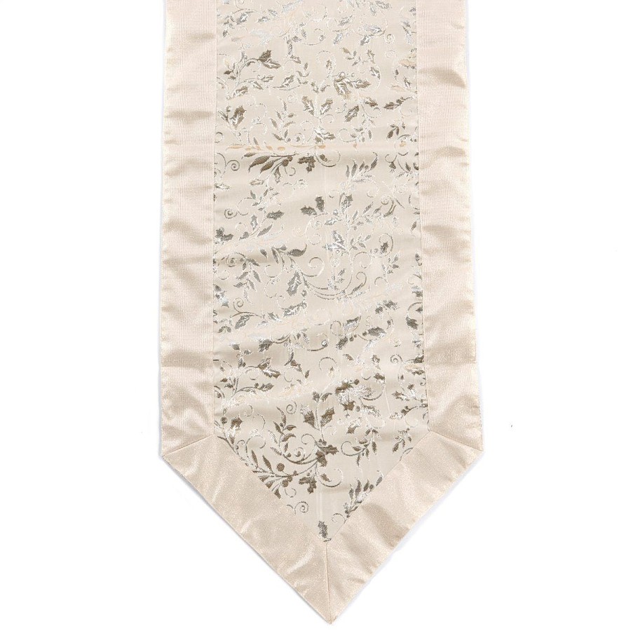 Fabric | Goodwill Holly Berry Table Runner Cream L 20259