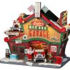 Christmas Villages | Lemax Santa'S Hot Rod Garage, Incl. Adapter (4.5V)