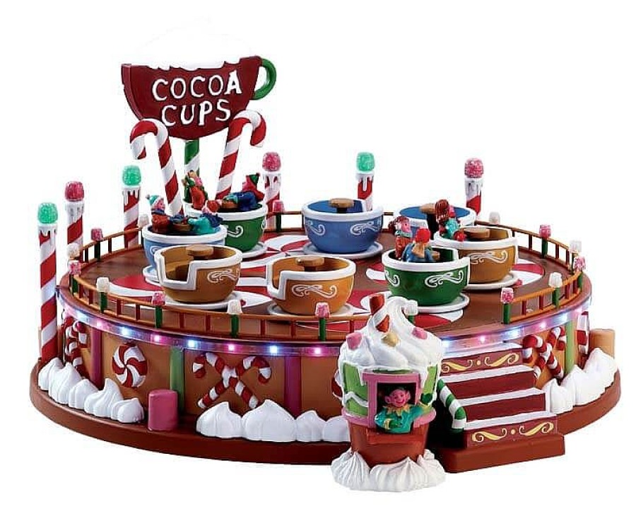 Christmas Villages | Lemax Cocoa Cups, Incl. Adapter (4.5V)