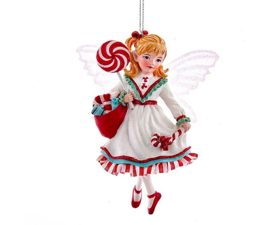 Christmas Tree | Kurt Adler Kurt Adler 5.5" Retro Fairy With Candycane Lollipop E0433