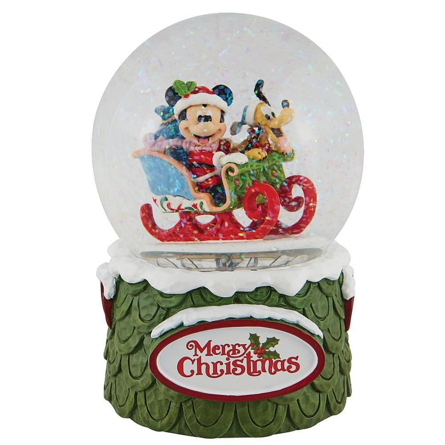 Snow Globes | Jim Shore Jim Shore 6009581 Laughing All The Way - Mickey And Pluto Christmas Waterball