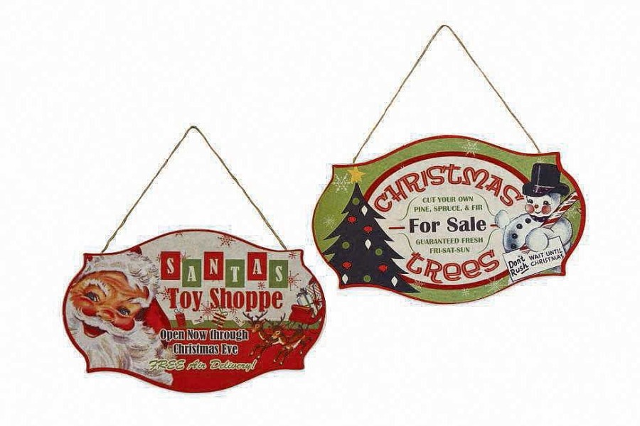 Traditional | Bethany Lowe Rl7343 Bethany Lowe Retro Christmas Sign Ornament