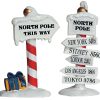 Christmas Villages | Lemax Lemax Village 64455 North Pole Signs, Set Of 2 64455