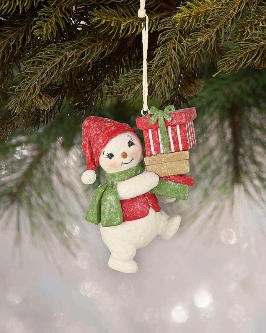 Traditional | Bethany Lowe Kl8010 Bethany Lowe Snowman With Presents Ornament