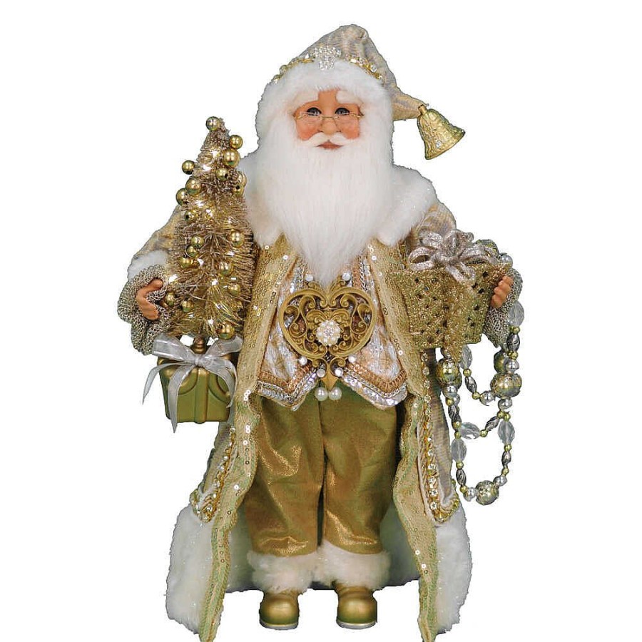 Santa Claus | Karen Didion Karen Didion Originals Lighted Golden Glimmer Santa Cc16-189