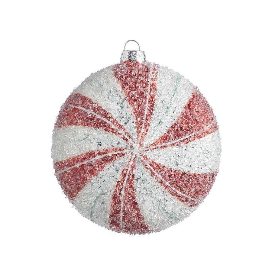 Christmas Tree | Raz Imports Raz Imports Iced Peppermint Disc Ornament 4022850