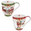 Tableware | Easy Life Christmas Tableware: Set 2 Porcelain Mugs In Colour Box