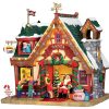 Christmas Villages | Lemax Lemax Village 35554 Santa'S Cabin, With 4.5V Adaptor 35554