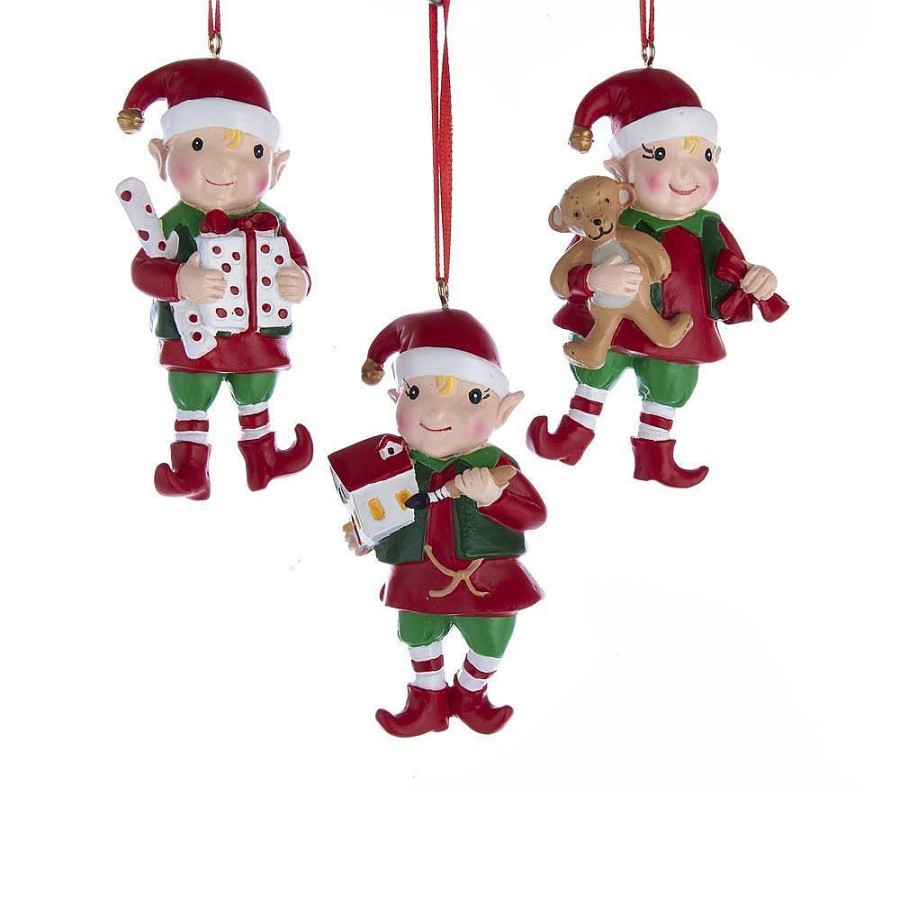 Christmas Tree | Kurt Adler Kurt Adler Nyc A1874 Elf Ornaments, 3 Assorted