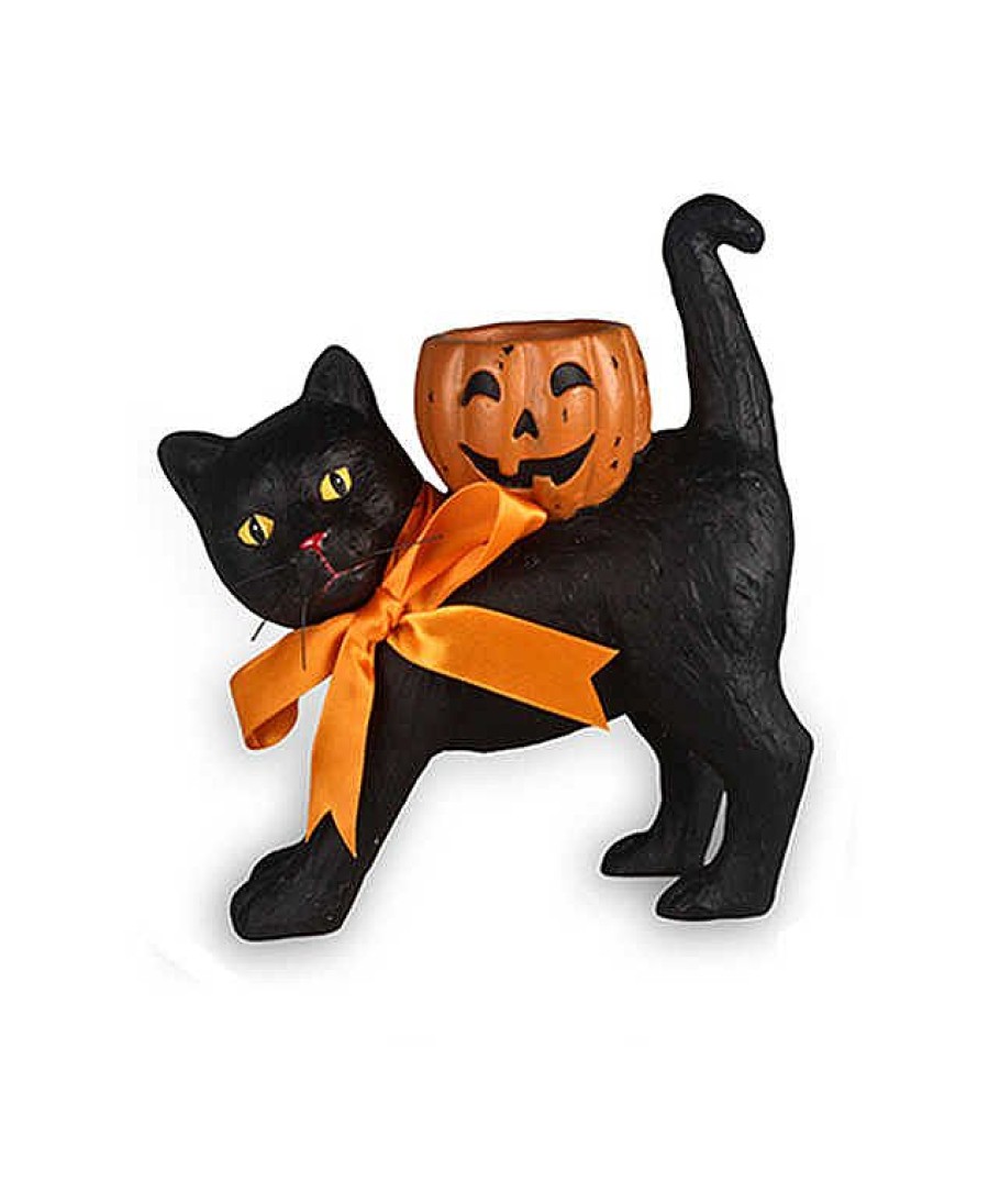 Halloween | Bethany Lowe Kl7551 Bethany Lowe Black Cat Votive Holder