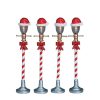 Christmas Villages | Lemax Lemax Village 64472 Santa Hat Street Lamp, Set Of 4, B/O (4.5V) 64472