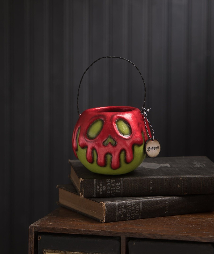 Halloween | Bethany Lowe Small Green Apple With Red Poison Bucket La1393 Bethany Lowe