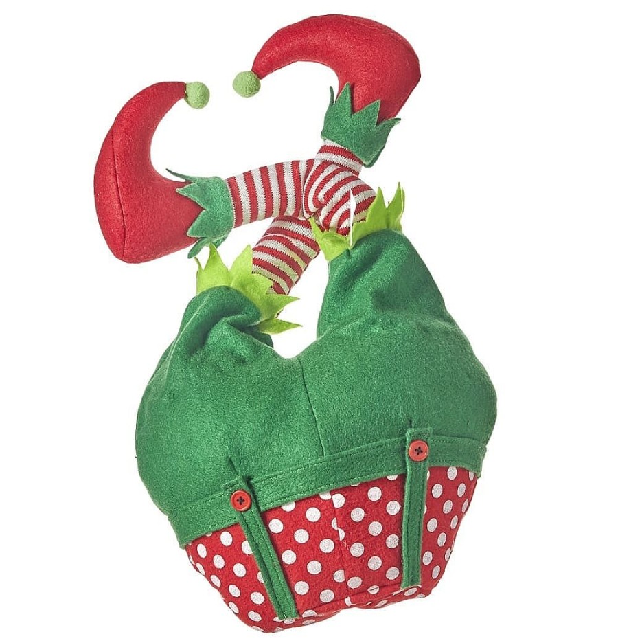 Elves | Raz Imports Raz Imports 20Inch Animated Musical Elf Legs 4116344 Green