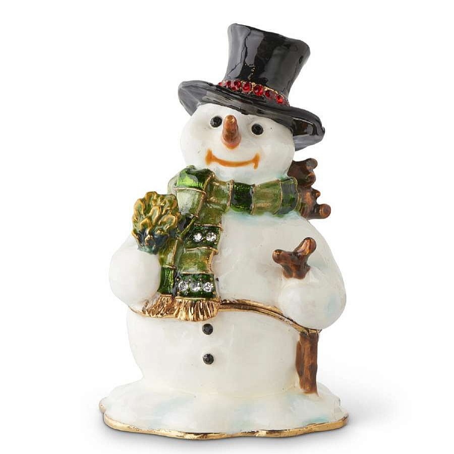 Home Decors | KKInteriors K&K Interiors 53165A - Snowman Hinged Jewelry Box