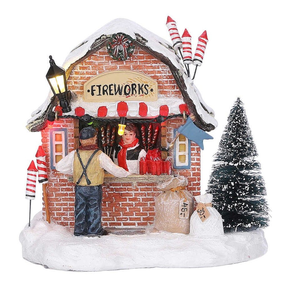 Christmas Villages | Luville Luville Collectables Fireworks Seller Battery Operated 1084803