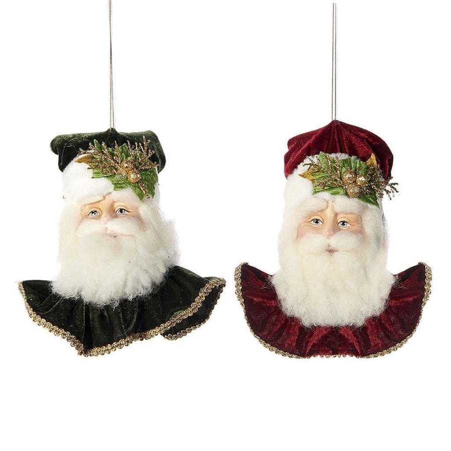 Christmas Tree | Katherine Collection Katherine'S Collection Santa Head Ornament 2 Assorted Kc J 11-911612