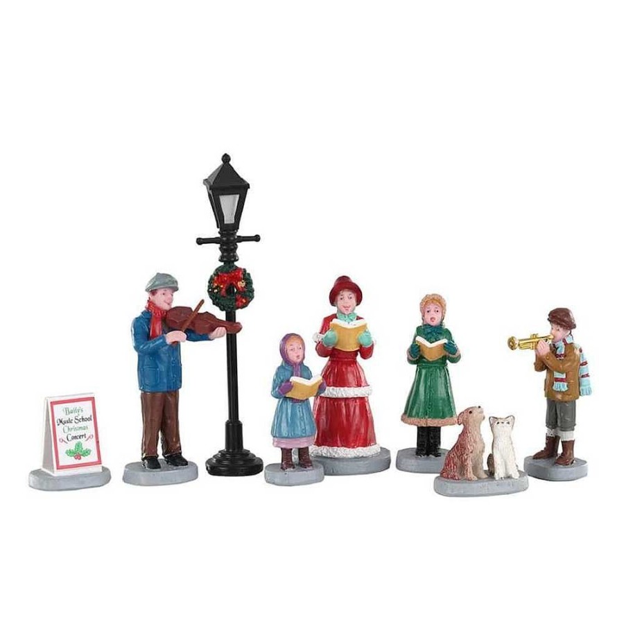 Christmas Villages | Lemax Lemax Baily Music School Carolers Set Of 8 02949 - Lemax Caddington Village