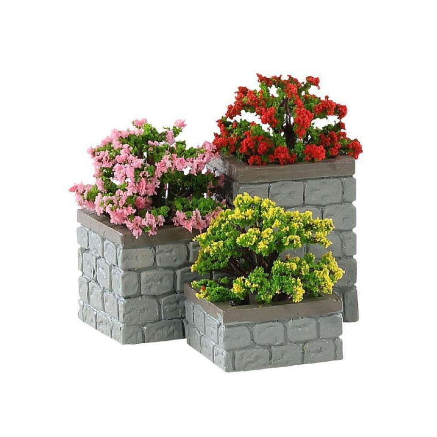 Christmas Villages | Lemax Lemax Flower Bed Boxes Set Of 3 84380 Lemax Accessories