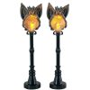 Halloween Villages | Lemax Lemax Village 2021 Gargoyle Lamp Post, Set Of 2 14829