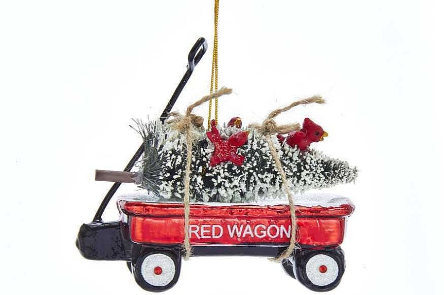 Christmas Tree | Kurt Adler Kurt Adler Nb1449 Noble Gems Glass Red Wagon Orn