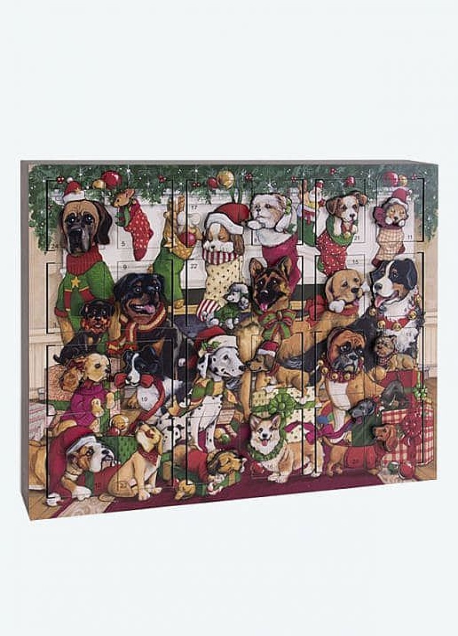 Home Decors | Byers Choice Byers'Choice Dogs Christmas Advent Calendar Ac22S