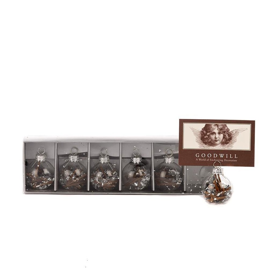 Home Decors | Goodwill Glass Snowy Twig Cardholder Box 6 P 36648