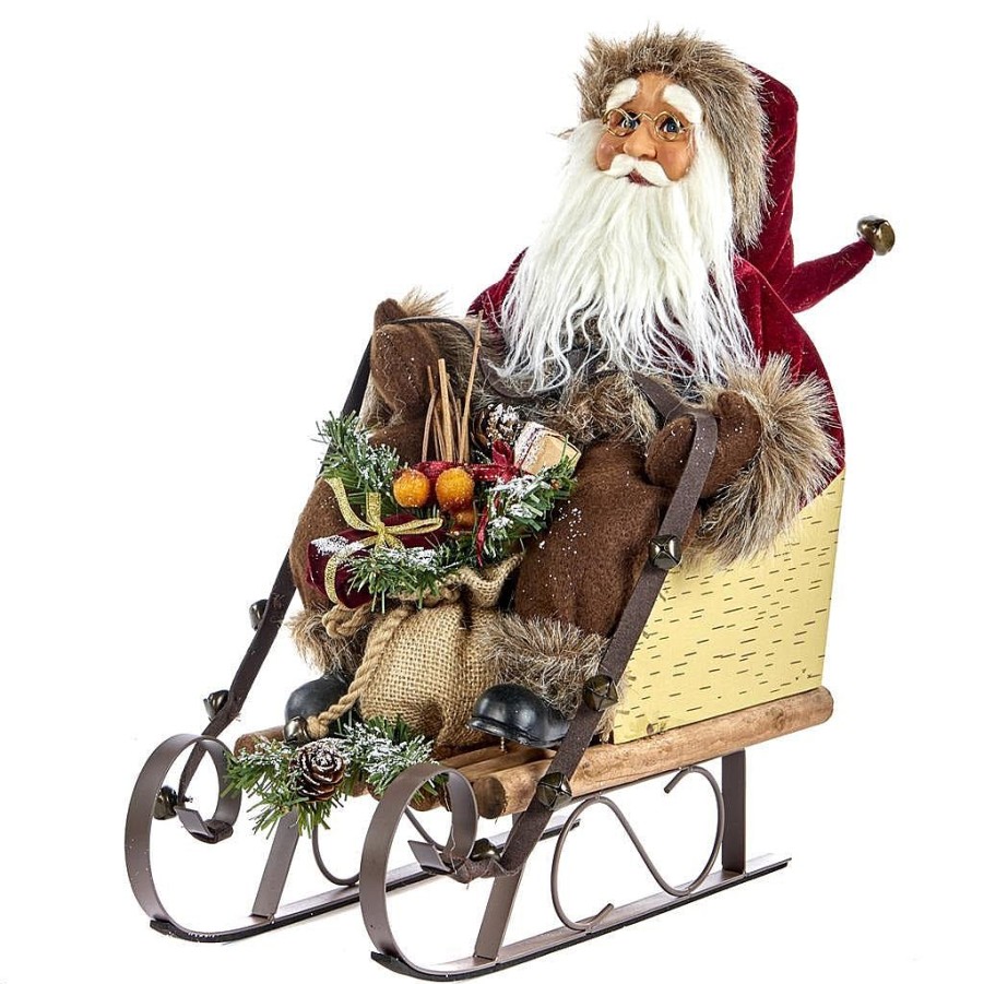 Santa Claus | Katherine Collection Katherine'S Collection Santa In Woodland Sleigh Kc C 18-741669