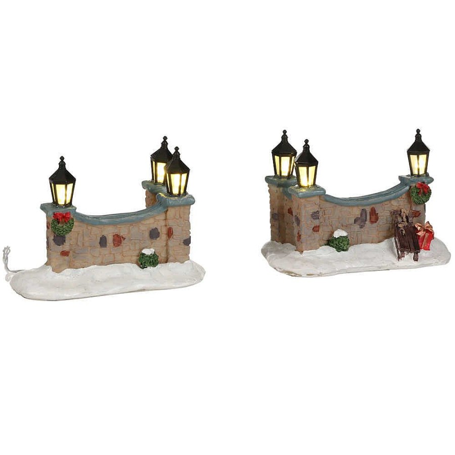 Christmas Villages | Luville Luville Collectables Lighted Fence 2 Pieces 1067691