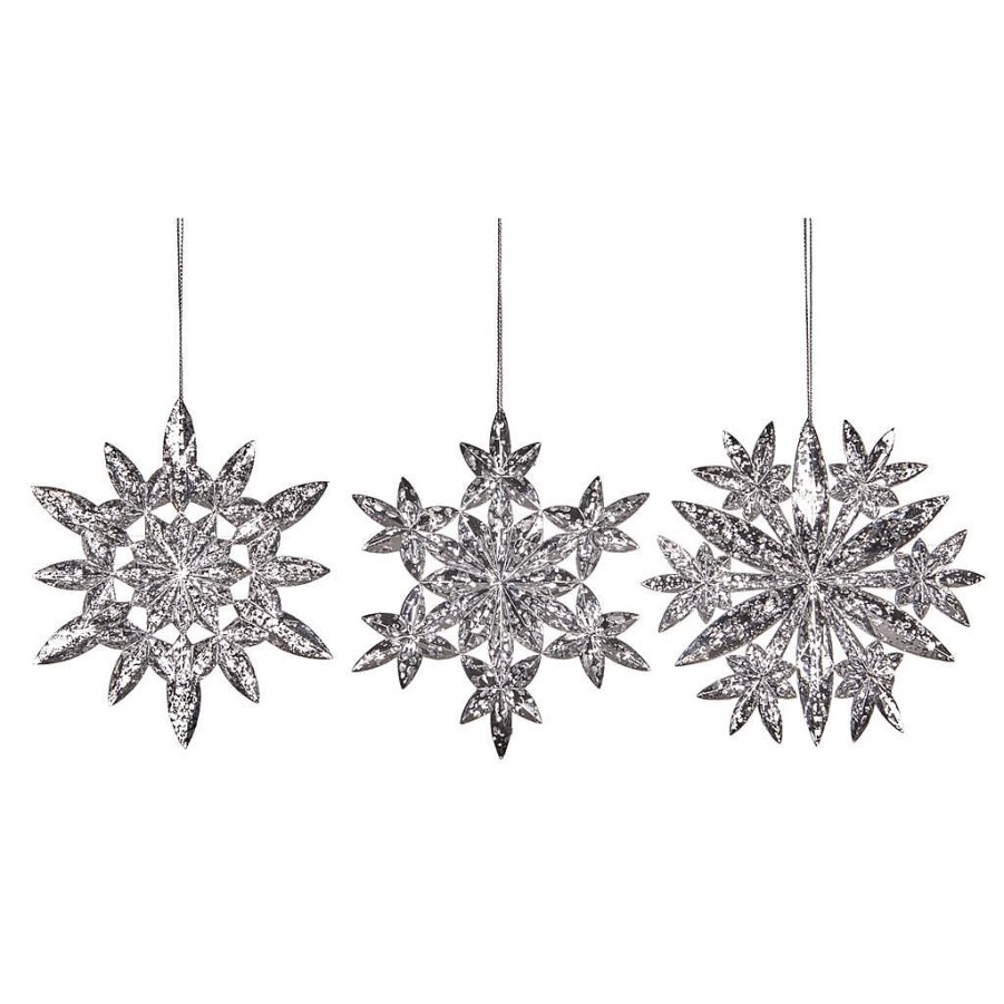 Christmas Tree | Goodwill Antique Facet Snowflake Ornament 3 Assorted Tr 28028