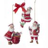 Christmas Tree | Kurt Adler D3293 Kurt S. Adler Candy Santa Ornament 3 Assorted