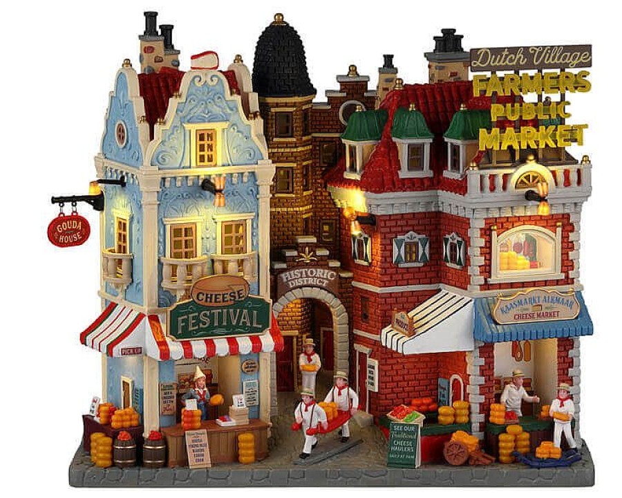 Christmas Villages | Lemax Dutch Cheese Festival & Farmers Market, B/O (4.5V)