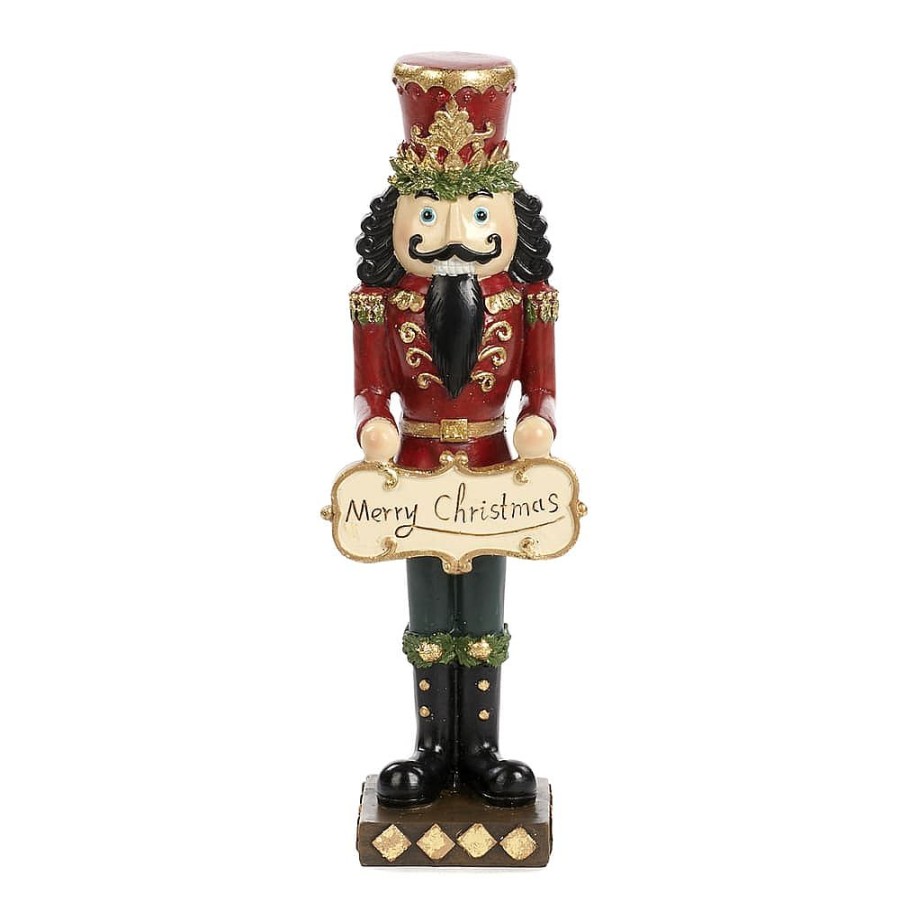 Nutcrackers | Goodwill Goodwill Belgium Mc 36463 Nutcracker With Merry Christmas Sign