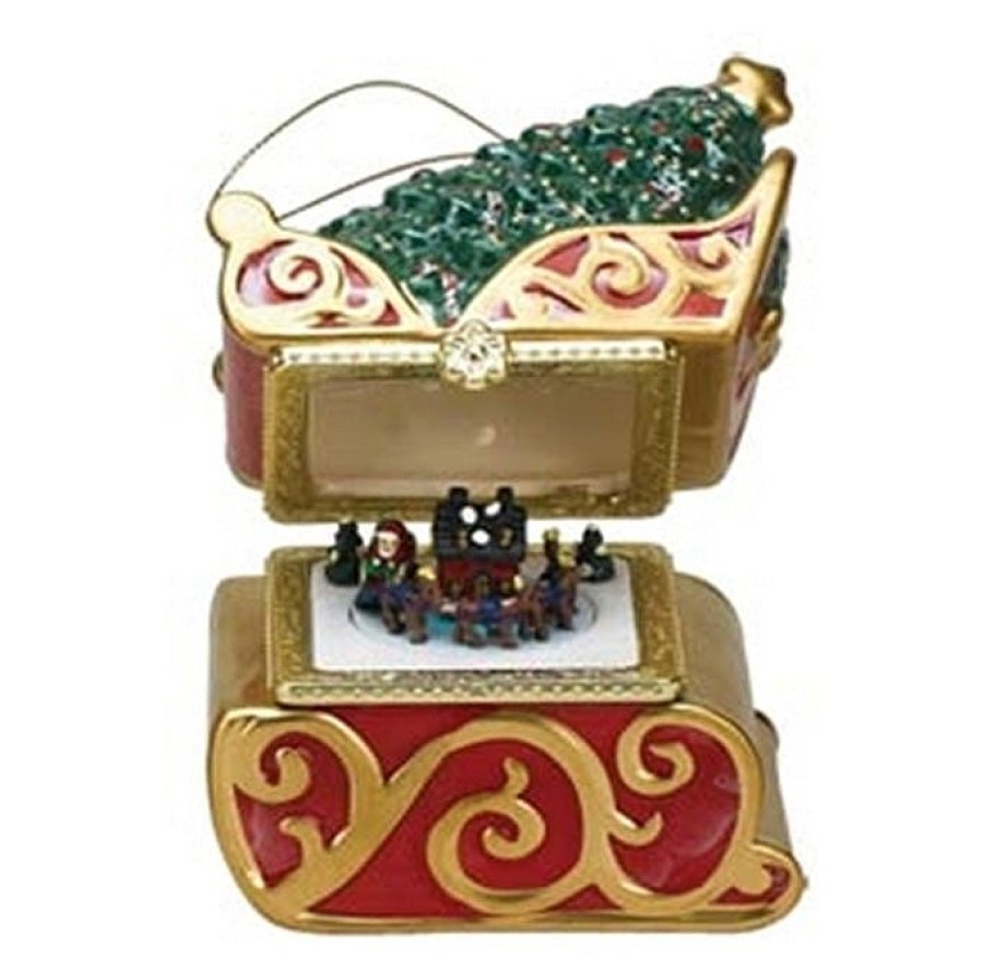 Musical | Mr Christmas Mr Christmas Mini Porcelain Music Box Sleigh 16596