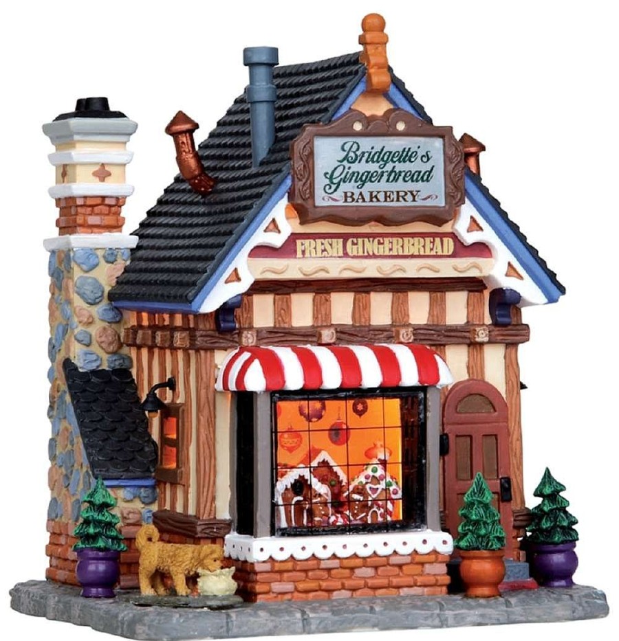 Christmas Villages | Lemax Lemax Bridgette'S Gingerbread Bakery, B/O Led (Ld) 15264 Lemax Caddington Village