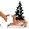 Christmas Villages | Lemax Lemax Villages Dad And Fawns, Set Of 4 92299