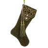 Fabric | Goodwill Goodwill Belgium If 10018 Embroidered Tassel Stocking Olive Green