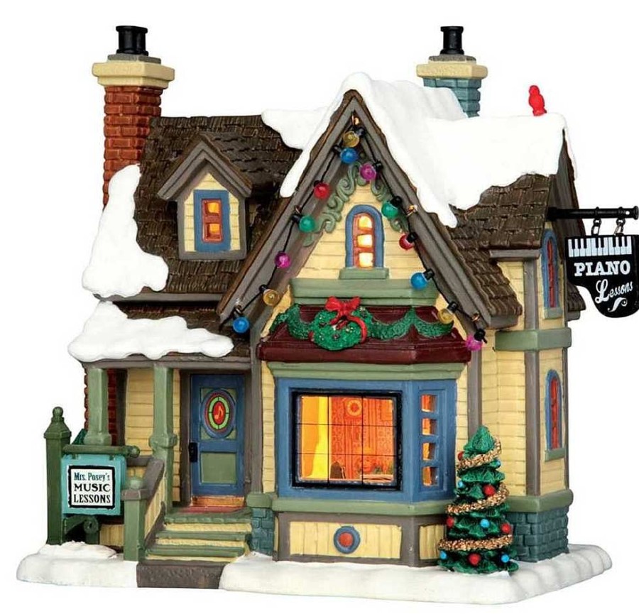 Christmas Villages | Lemax Lemax Mrs Posey Piano Lessons 65107 - Lemax Caddington Village