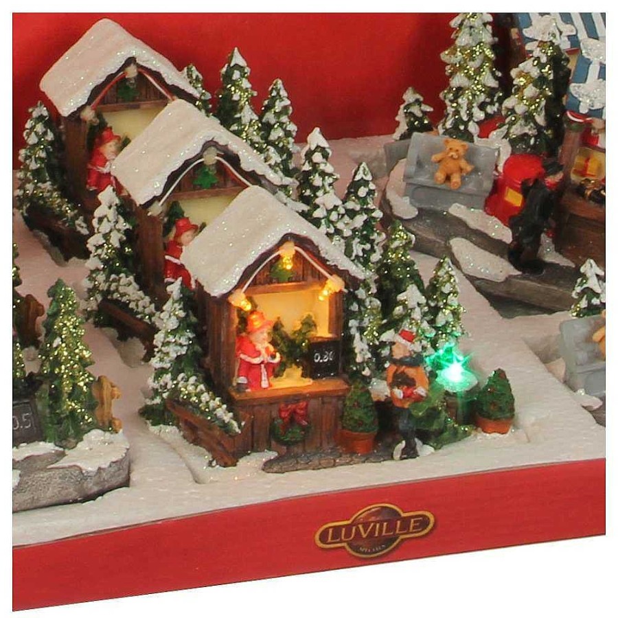 Christmas Villages | Luville Luville Collectables Christmas Market 3 Tree Shop 1028583