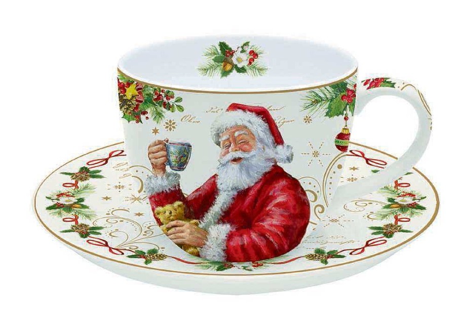 Tableware | Easy Life Christmas Tableware: Cup And Saucer In High Quality Fine China