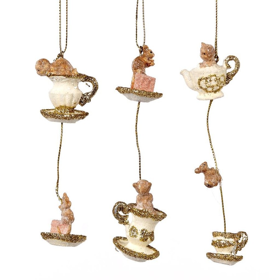 Alice | Goodwill Tea Party Cat Dangle Ornament 3 Assorted C 15401