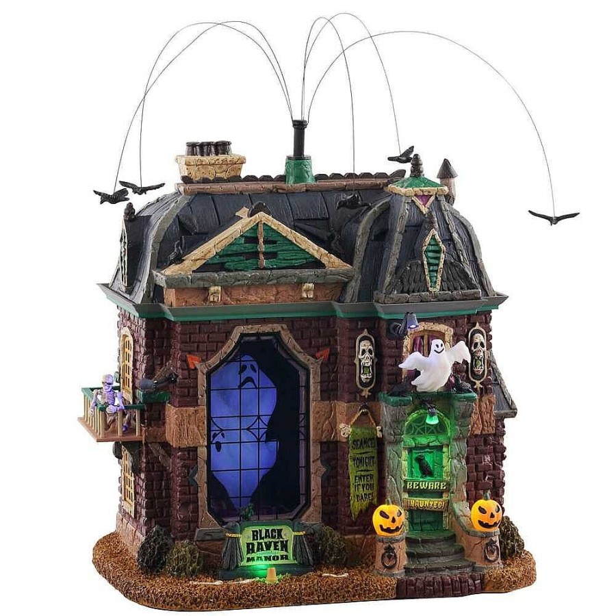 Halloween Villages | Lemax Lemax Village 2021 Black Raven Manor 05605