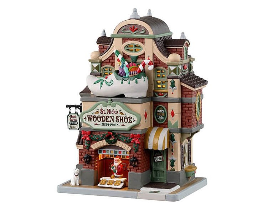 Christmas Villages | Lemax St. Nick'S Wooden Shoe Shop