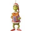 Christmas Tree | Jim Shore Jim Shore 6004067 Grinch Holiding Present (Hanging Ornament)