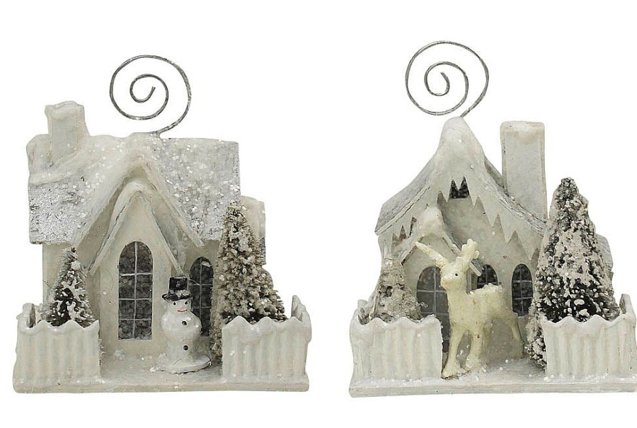 Traditional | Bethany Lowe Lg1770 Bethany Lowe Ivory Cottage Placecard Holder