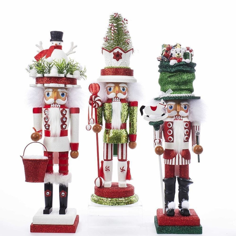 Nutcrackers | Kurt Adler Kurt Adler Nyc Ha0412 Hollywood Snowman Hat, Toy Maker Hat And Candy Hat Nutcrackers